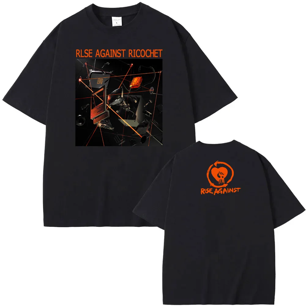 

Rise Against Ricochet Graphic Printing T Shirt Summer Hip Hop Casual Tee-shirt Short Sleeve O-neck Singer Tshirt High Quality