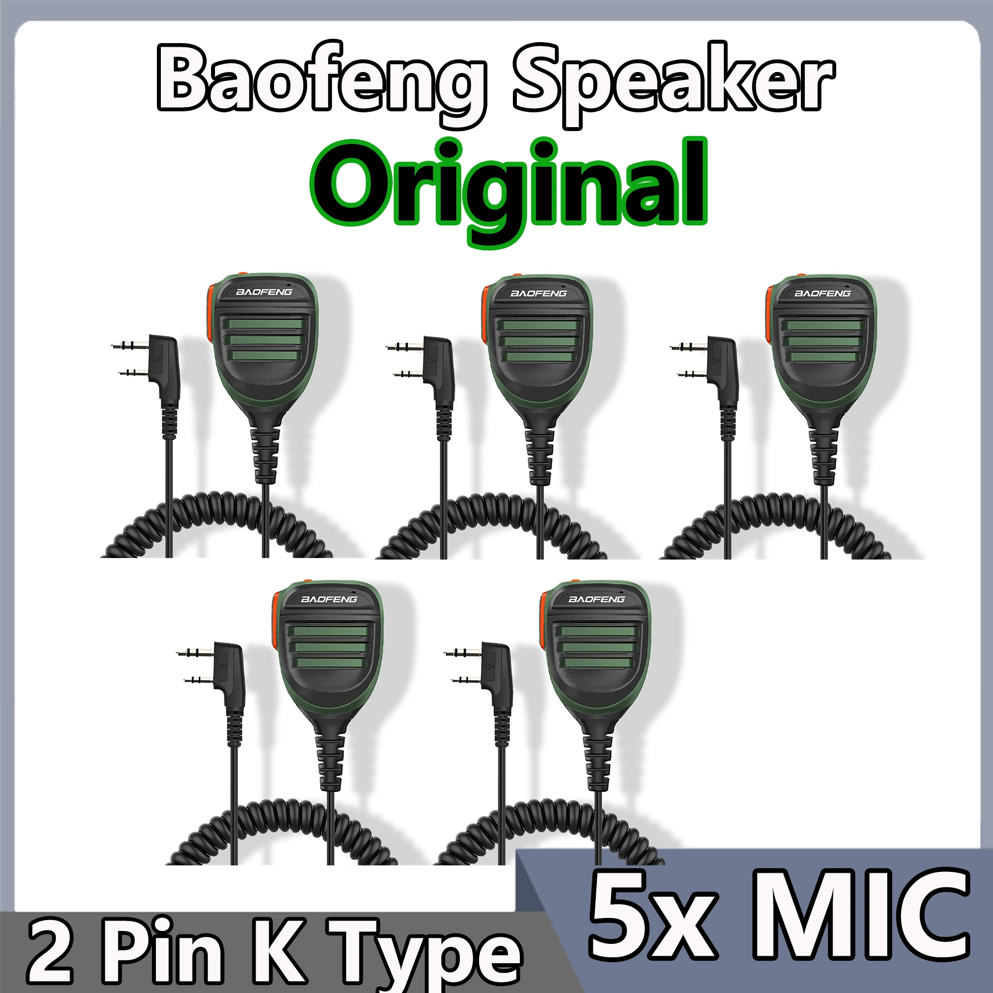 Baofeng 워키 토키 스피커 DM-32 마이크 PTT 숄더 마이크 Baofeng 888S UV-5R 워키 토키 라디오 액세서리 용 휴대용