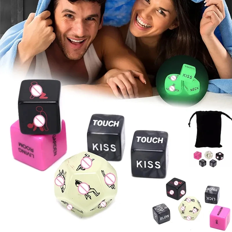 6/5/4/1Pcs Sexy Dice Set Fun Adult Love Posture Couple Game Sex Noctilucent Erotic Lovers Position Foreplay Romantic Party Toys