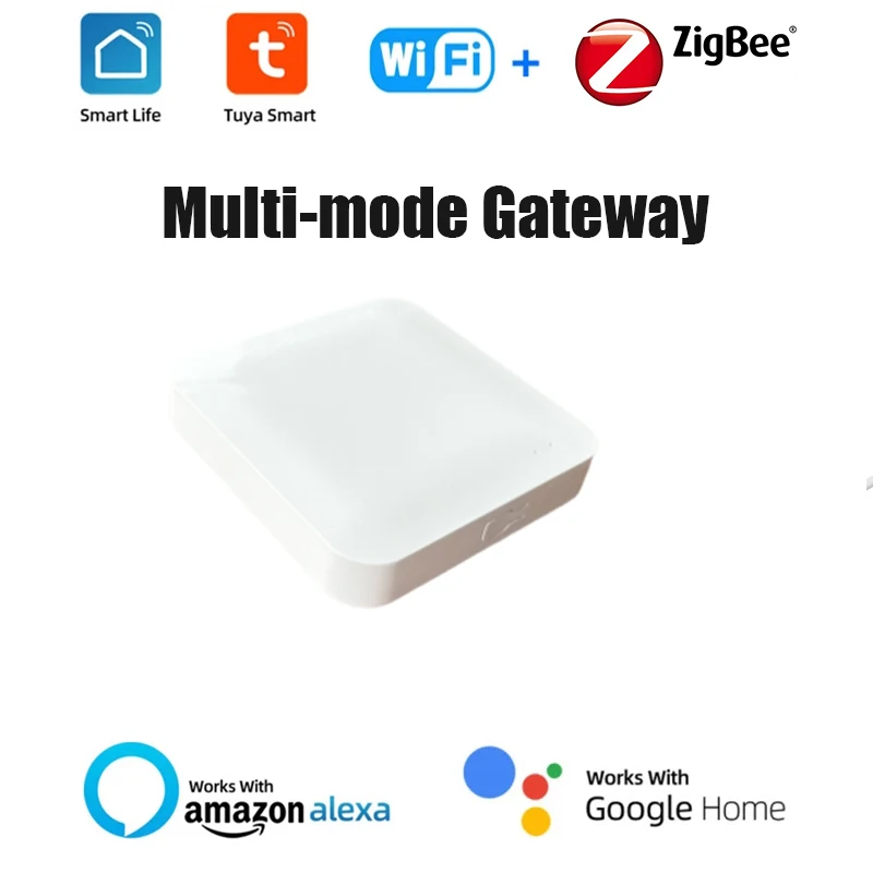 New Multi-mode Smart Gateway ZigBee Bluetooth Mesh Hub Work with Tuya Smart App Voice Control Alexa Google Home yandex