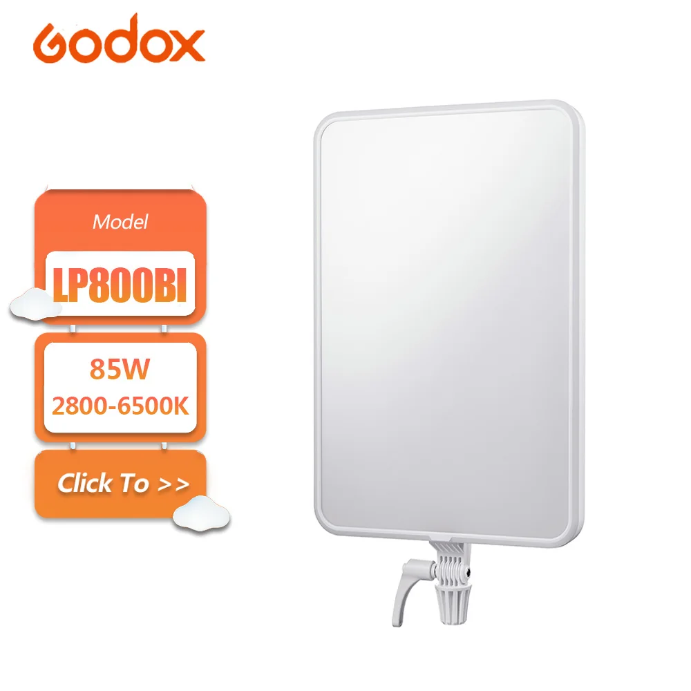 

Godox LP800BI 85W 2800K to 6500K Bi-color LED Panel Light for Video Photography Fill Light with 180° Adjustable Angle CRI 96