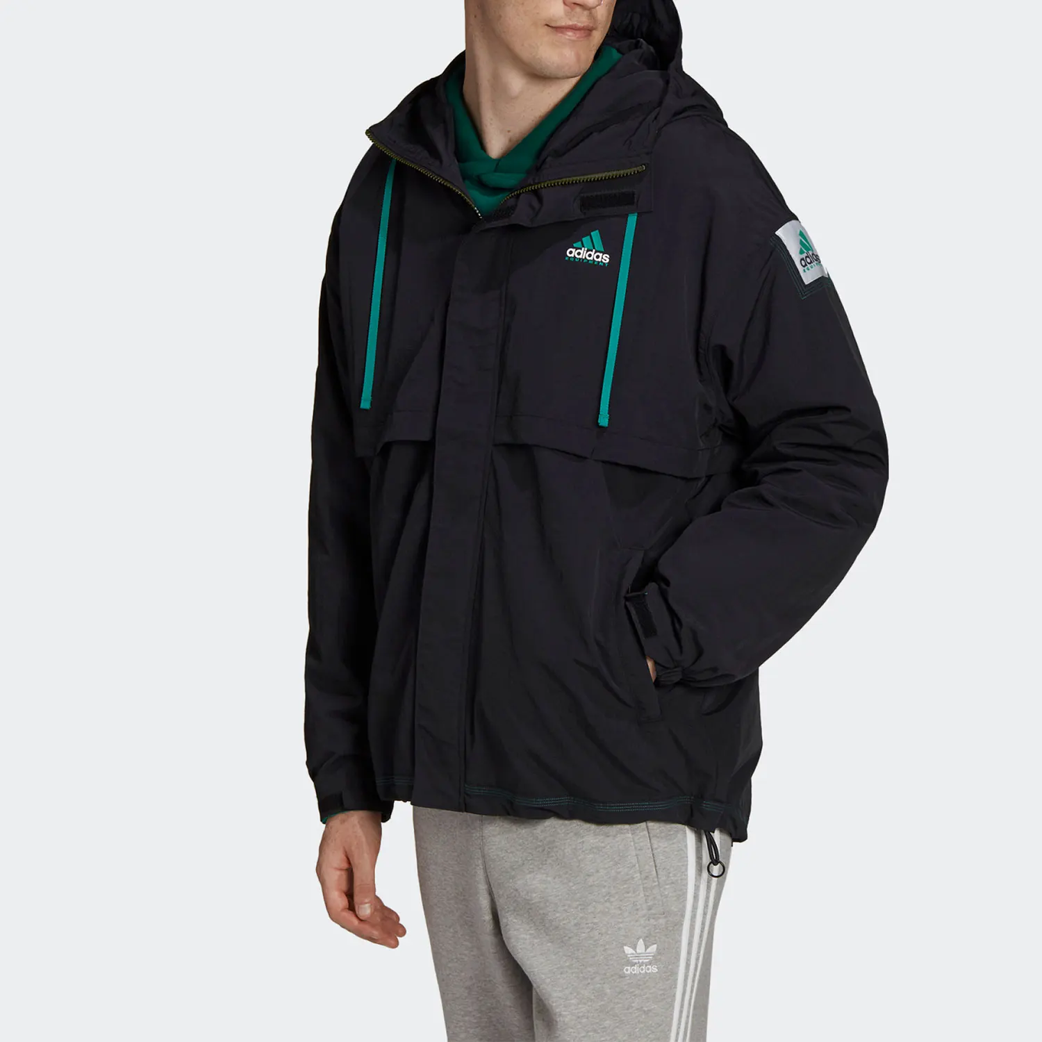 

Официальная мужская куртка Adidas с тремя полосками EQT WINDBREAKER HG8100