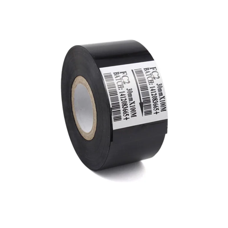 FC2 black thermal printing ribbon for stamping machine, Printer Ink Heat Transfer Tape Production Date Printing