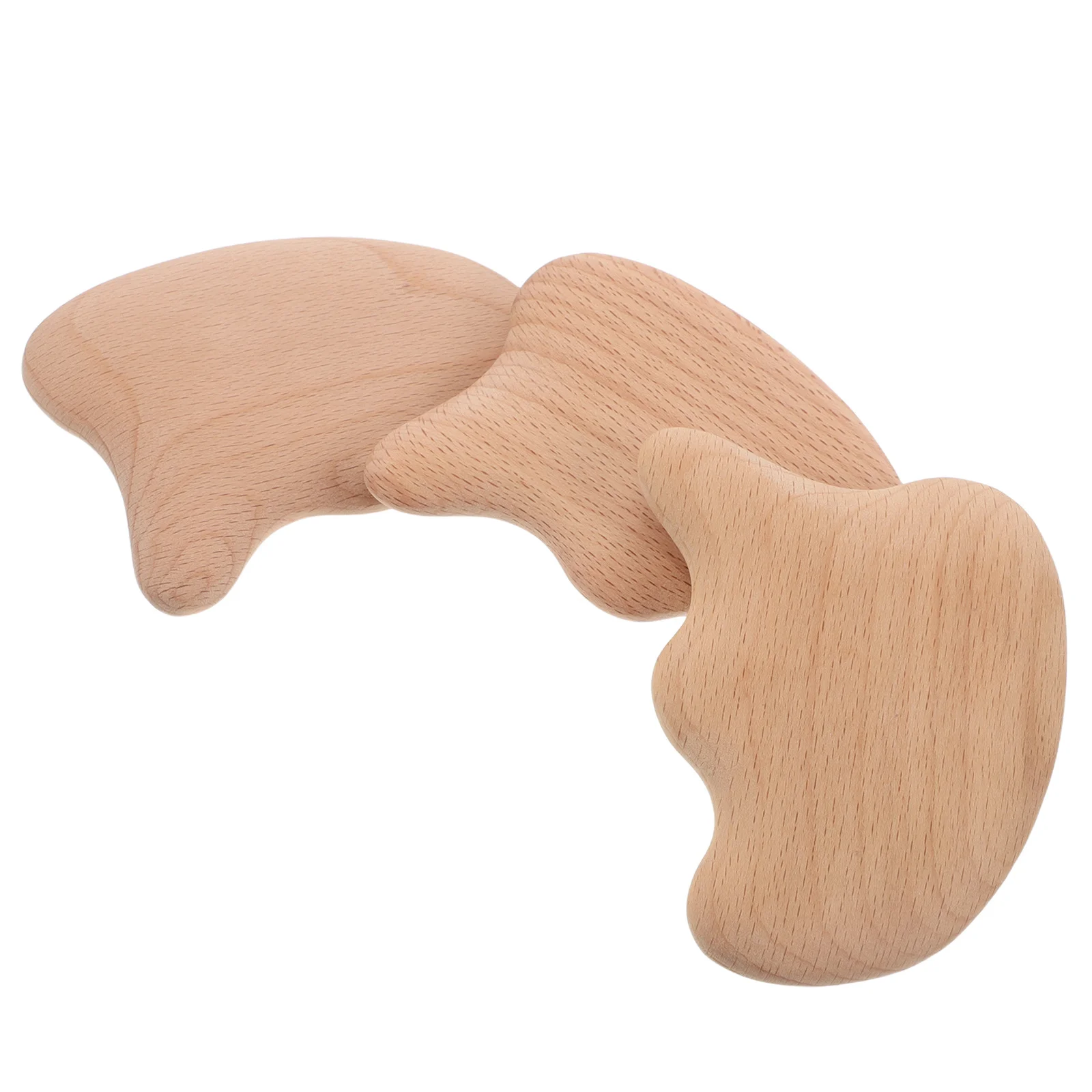 

3Pcs Guasha Tool Wooden Multi-Functional Massage Scraping Board for Body Meridian Therapy Spa Portable Relaxation Equipment