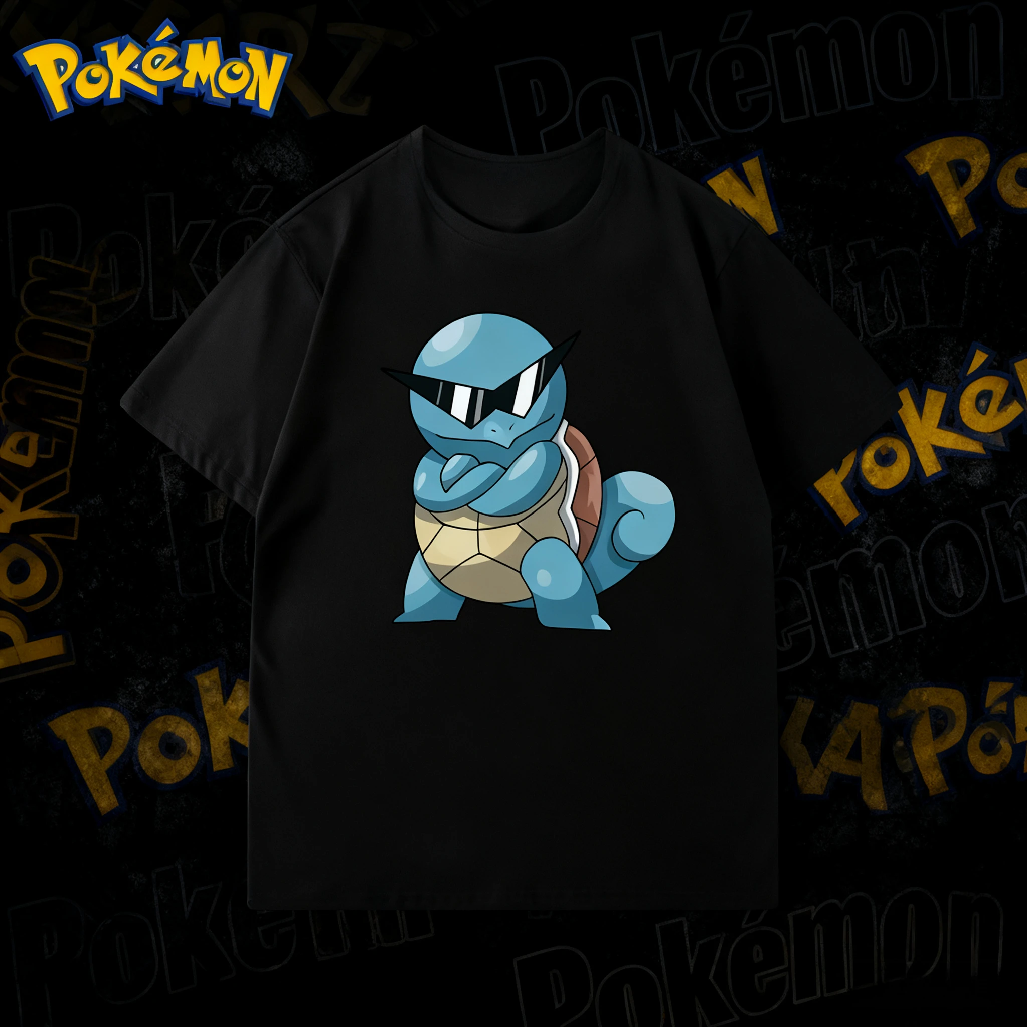 25 الصيف بوكيمون أنيمي السنجاب العلامة التجارية 100% القطن الخالص تي شيرت مطبوع الرجال Harajuku عادية تنوعا قصيرة الأكمام Y2k فضفاض