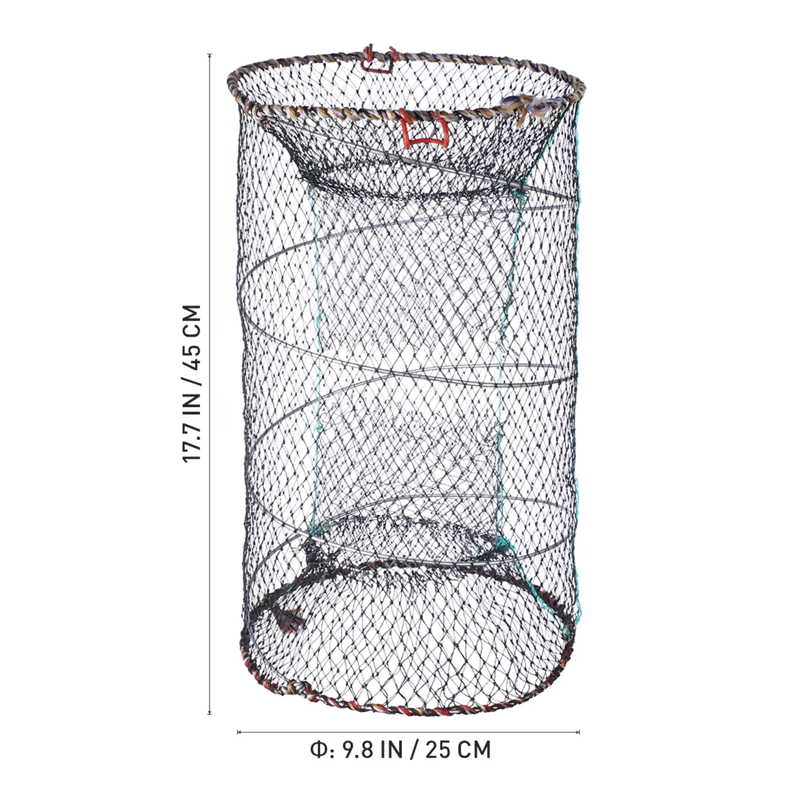 

Foldable Bait Cast Mesh Trap Net Portable Fishing Shrimp Cage Automatic Telescopic Easy Use 360 Design High Precision Nylon