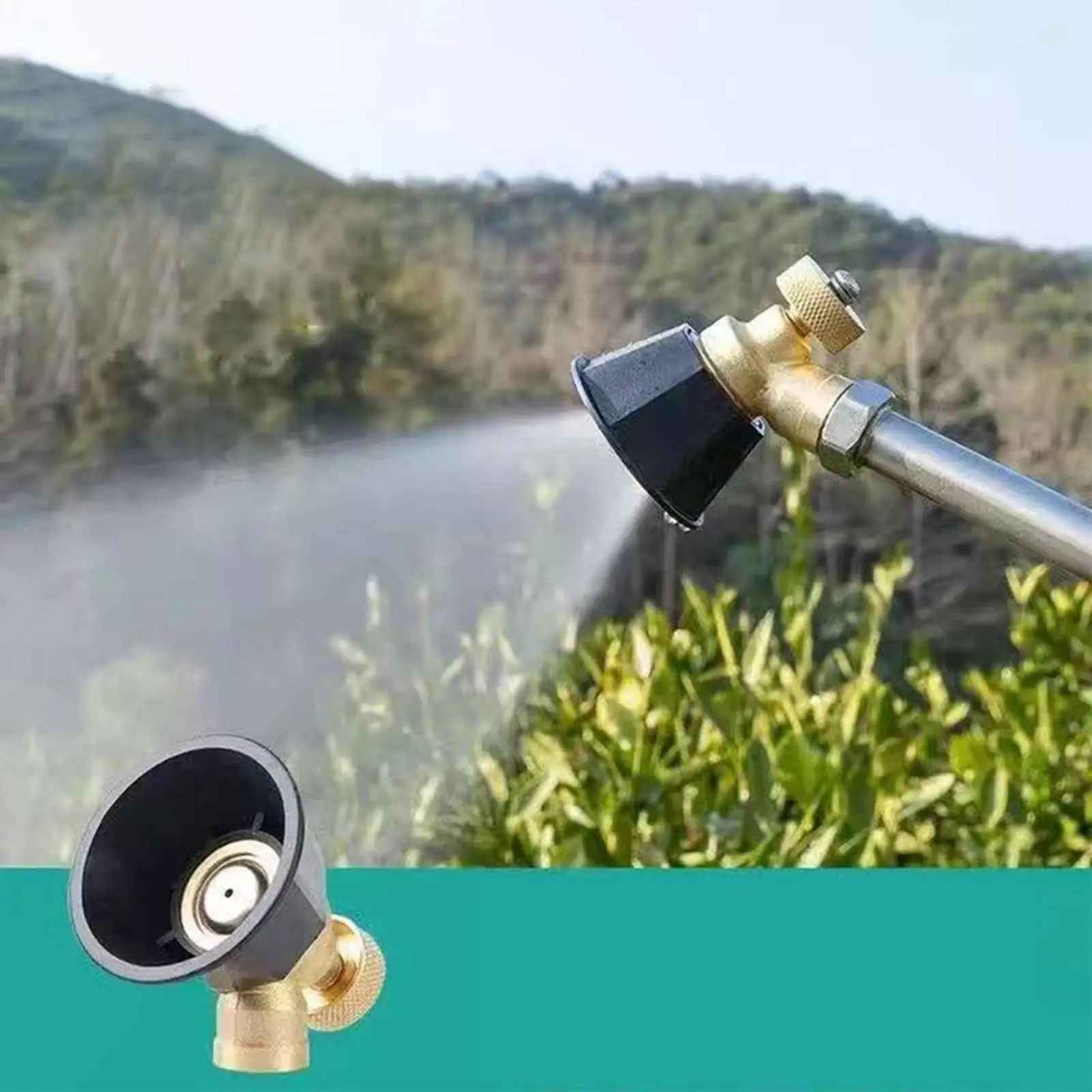 

Sprayer Wand Metal Sprayer Wand Adjustable Nozzle Cleaning Tool With Hose Quick Connector Shut Off Valve For Outdoor Plant Shrub