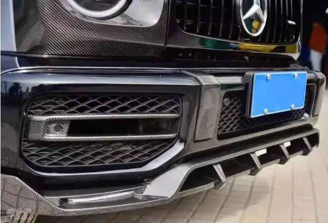 For Benz W464 G-Class G63 2019-2024 Bumper Front Lip Hood Rear Trunk Diffuser Roof Spoiler Real Carbon Fiber Full Body kit