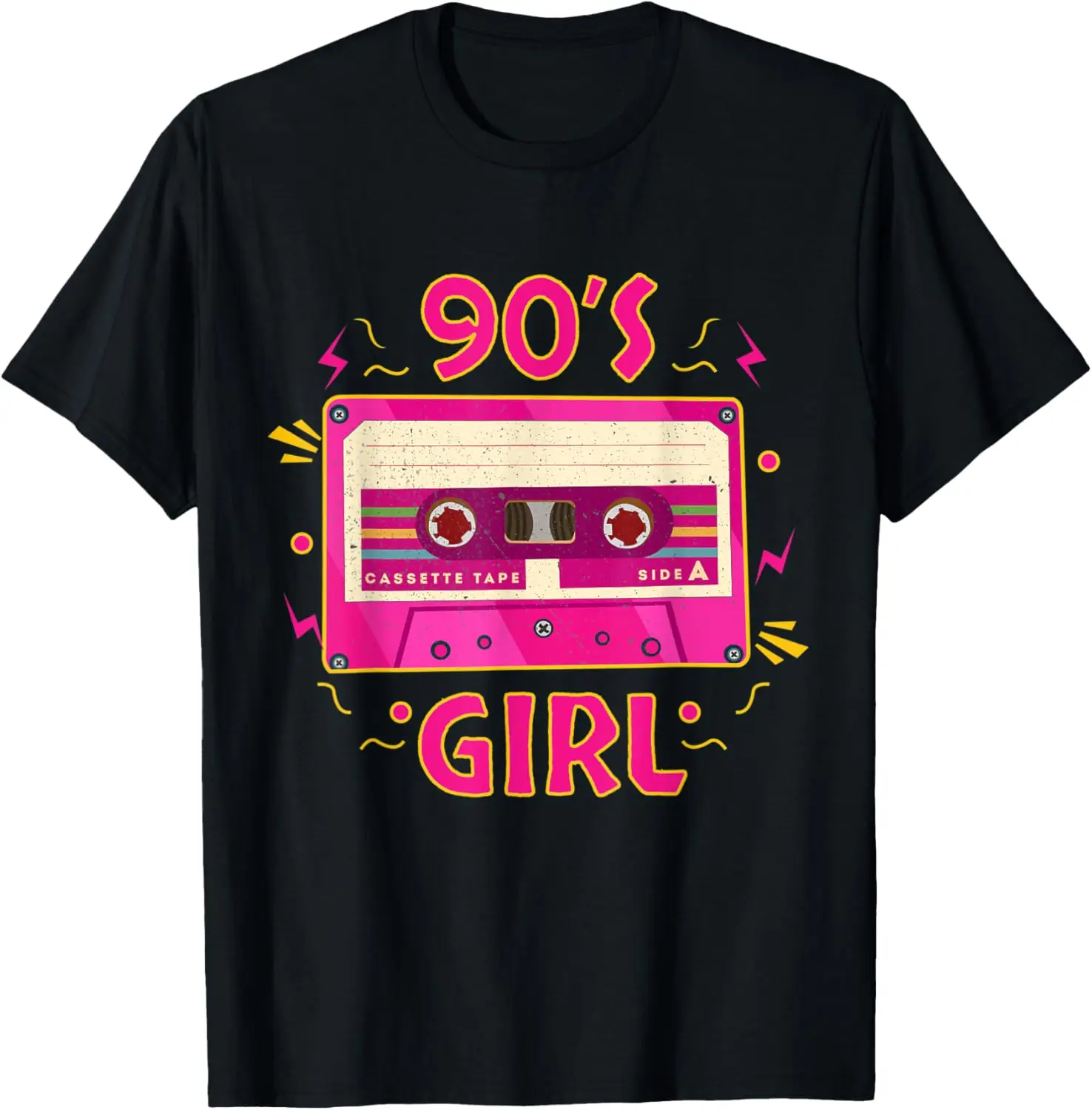 Womens 90s Girl Fashion Outfit Cassette Clothes Attire 90s T-Shirt