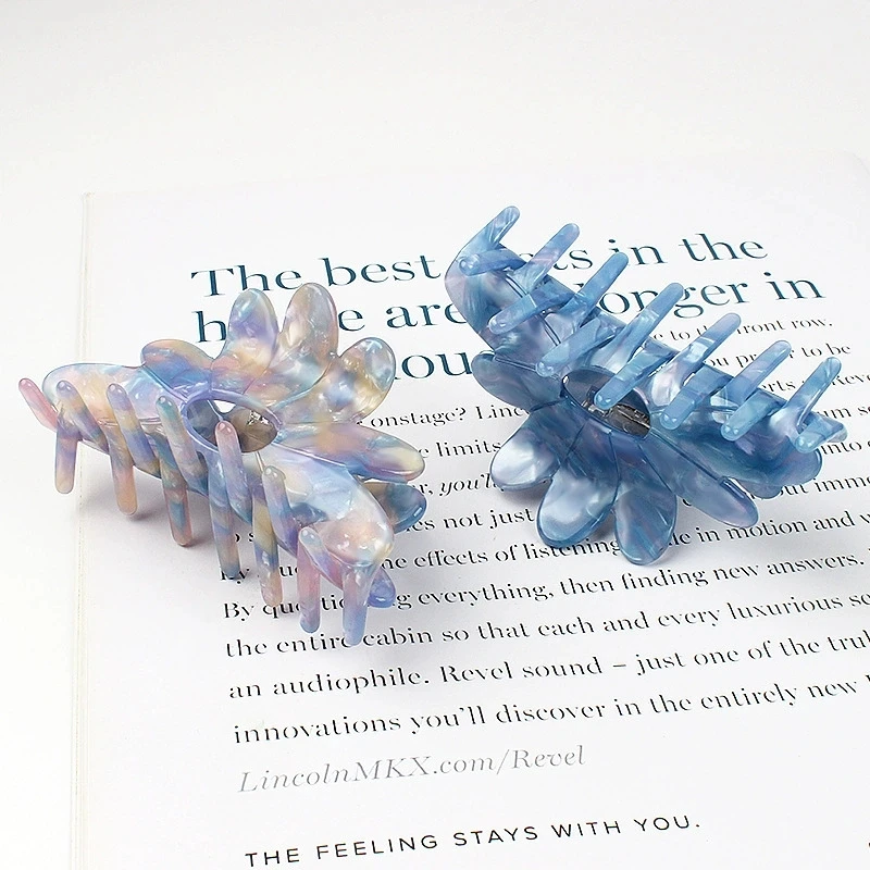 

2026 заколка для волос ручной работы в форме цветка, коготь для женщин, роскошный ацетатный аксессуар для волос во французском стиле, женские украшения для волос