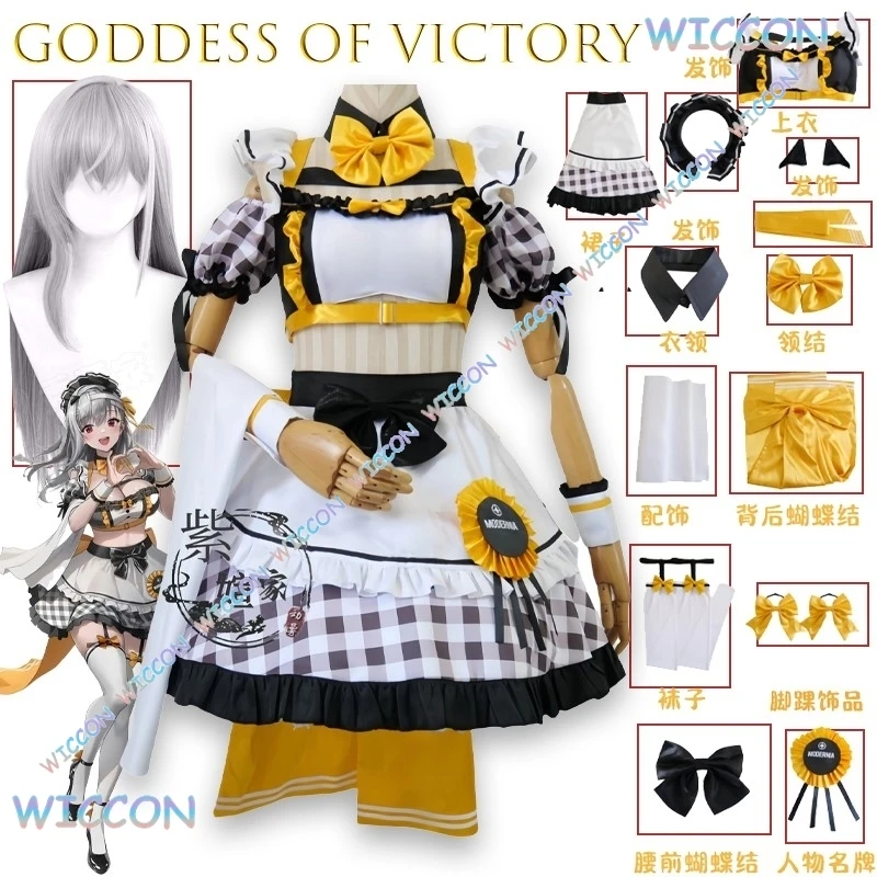 

Anime Game Character NIKKE Goddess of Victory Sin Cosplay Costume Cafe Collab Outfit Dress Gothic Lolita Fashion Halloween Party