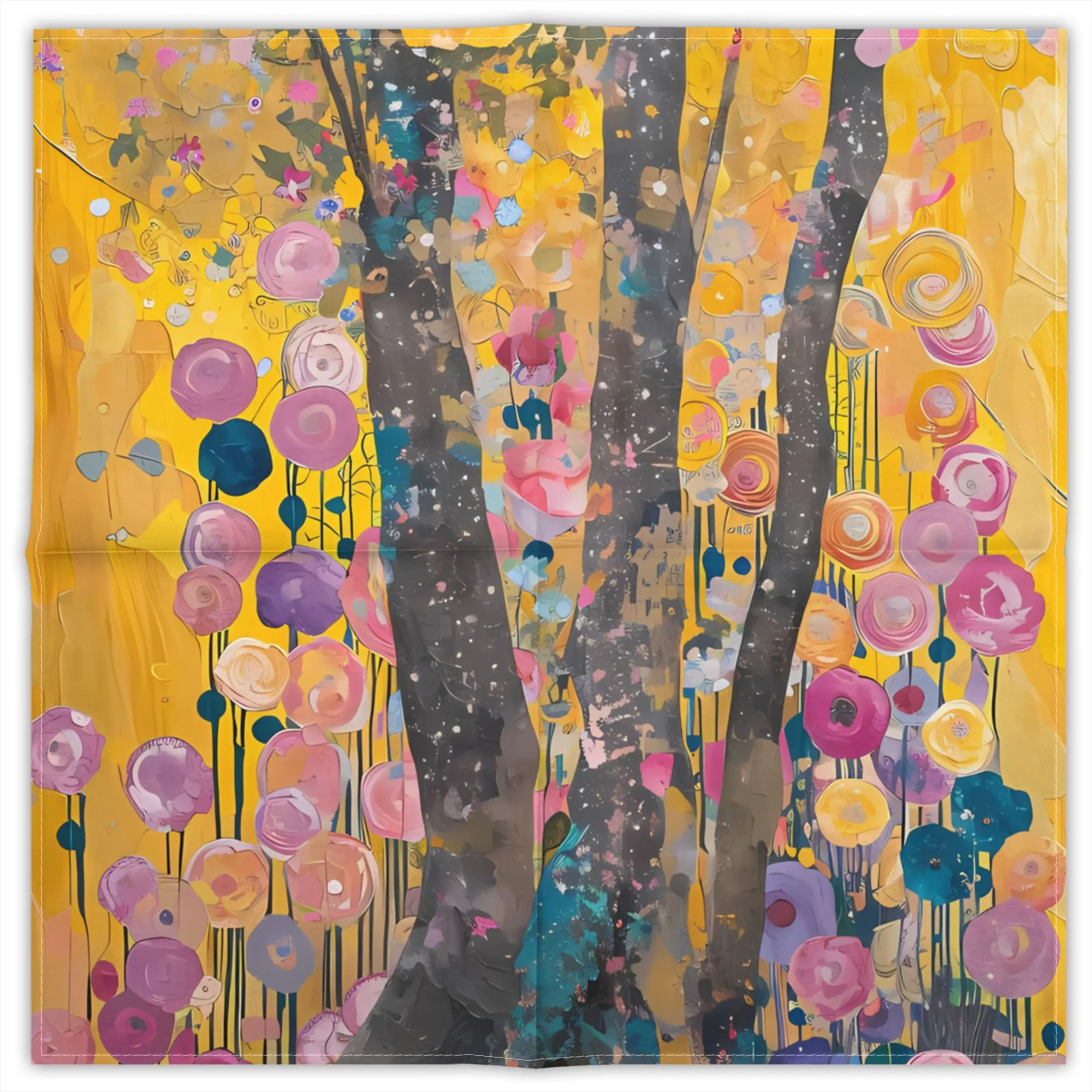 

Gustav Klimt Painting Art Fashion Square Scarf Decorative Polyester Printed Daily