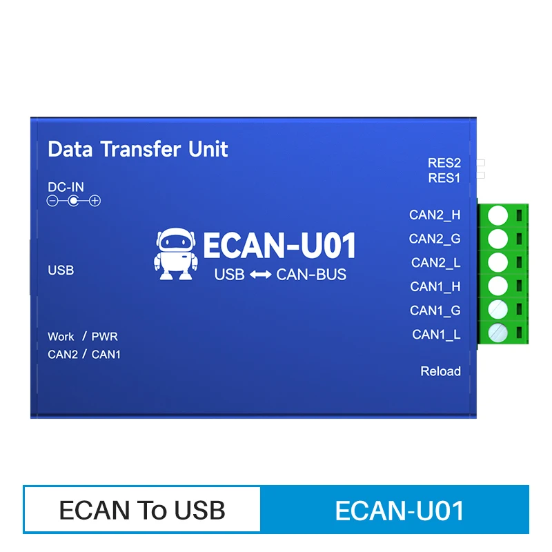 

CAN2.0 USB2.0 Protocol Converter CANBUS 2 Way Transparent Transmission Transceiver CAN BUS Data Monitoring ECAN-U01