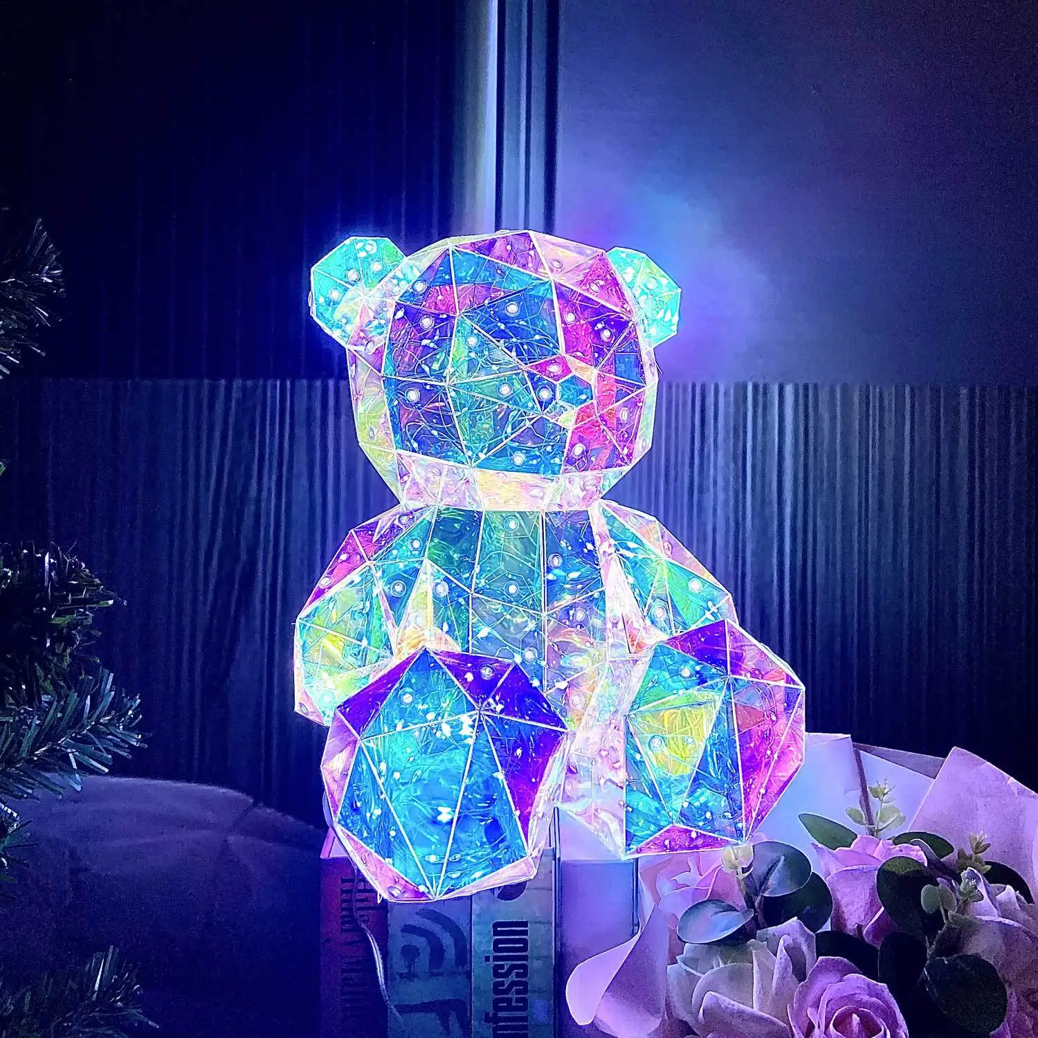 woman gift Kawaii Holiday Fantasy Bear Rabbit Atmosphere Gift Box Valentine Day Birthday Glowing Gift Girl Accessories wholesale