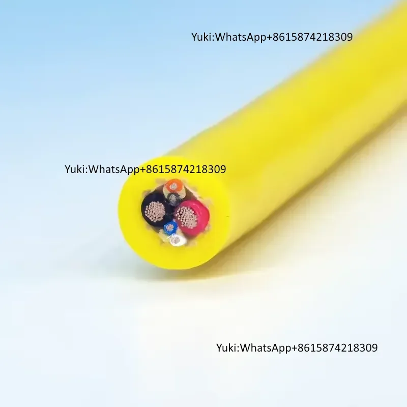 Yellow Stranded Copper PE Insulated 2 Power + 2 Screened Signal Wire Composite Underwater Cable 300/500V CE ROHS for