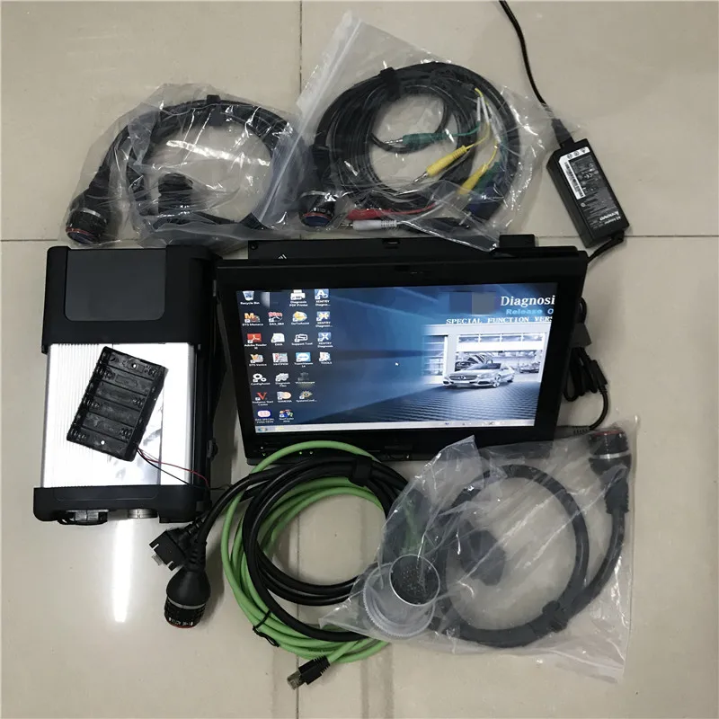 Diagnostic Tool Mb Star c5 Multiplexer Sd Connect Wifi Software Ssd 480gb and Laptop x200t Windows 10 Cables Full SET READY