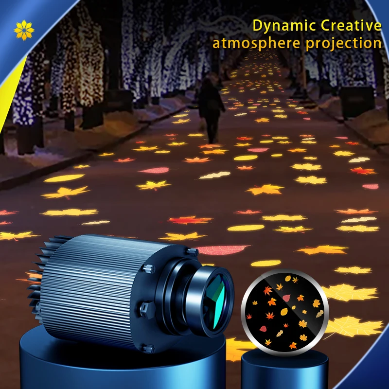 Dynamic Projector Lamp Outdoor Advertising Logo Special Effect Projector Custom Pattern Waterproof Ground for Park Door Head