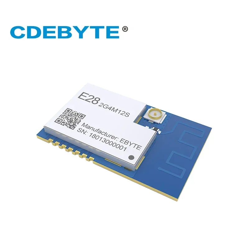 Transmissor Bluetooth Receptor IPEX PCB, E28-2G4M12S RoHS 2.0 SX1281 LoRa 2.4GHz 12.5dBm SPI Módulo IoT, GFSK FLRC