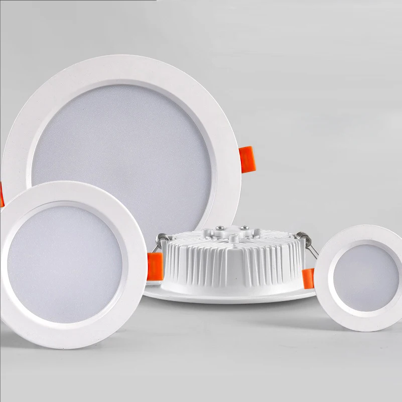 Ultra Thin LED Downlight 5W 7W 9W 12W18W 24W Round LED Ceiling Recessed Light AC85-265V LED Panel dimmable lamps Cold Warm white
