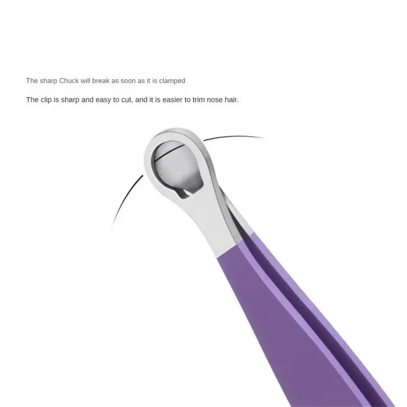 

Universal Nose Hair Trimming Tweezers Stainless Steel Eyebrow Nose Hair Cut Manicure Facial Trimming Makeup Scissors Trimmer