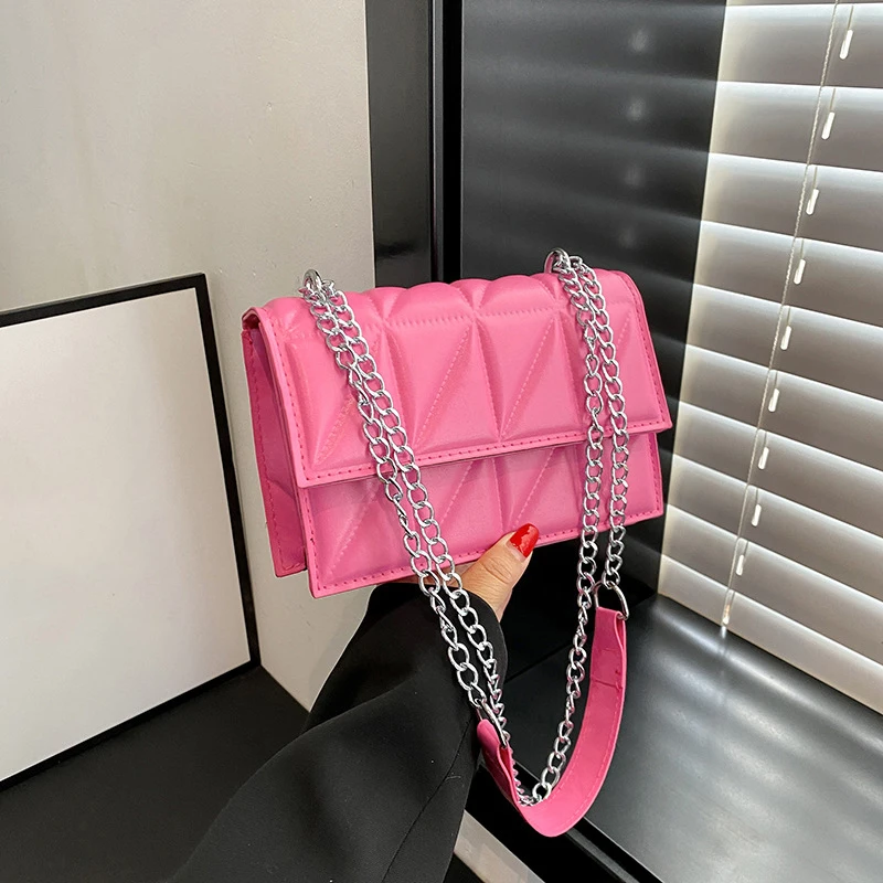 Designer Mode Frauen Umhängetasche Damen PU Leder Griff Handtaschen Kette Riemen Umhängetaschen für Frauen – Detail 3