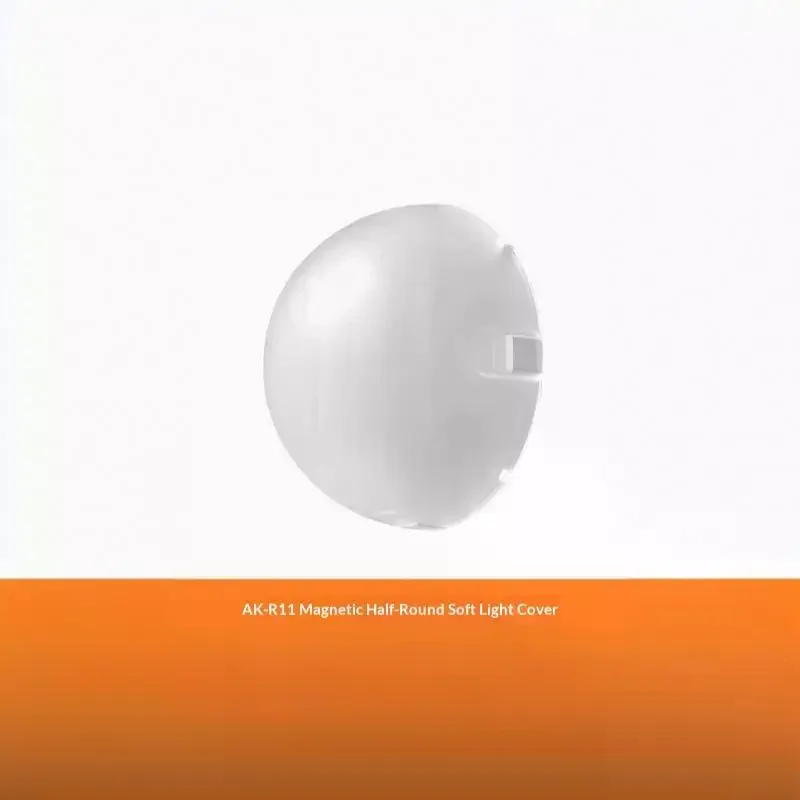 AK-R11 Dome Diffuser Replacement Soft And Bright Light Effect Magnetic Dome Diffuser Adsorption Round Flash Head For V1/S-R2