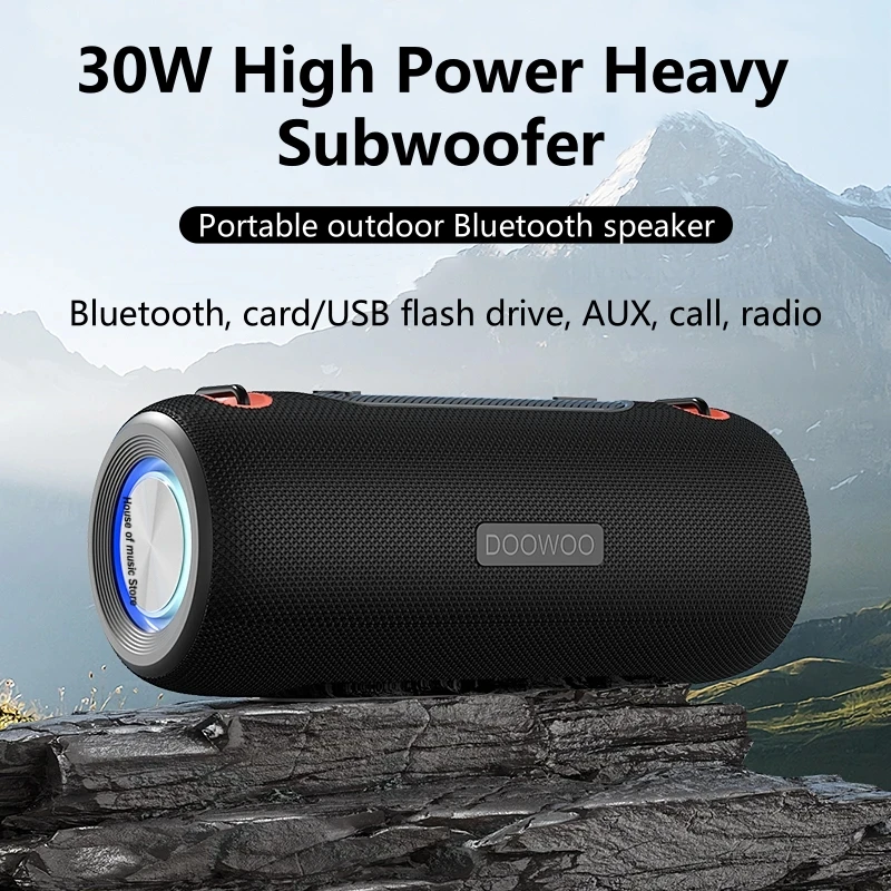 

30 Watts High Quality Handle Portable Fabric Blue Tooth Speaker Bass Loud With Led Rgb Lights Ipx6 Waterproof Outdoor Wireless