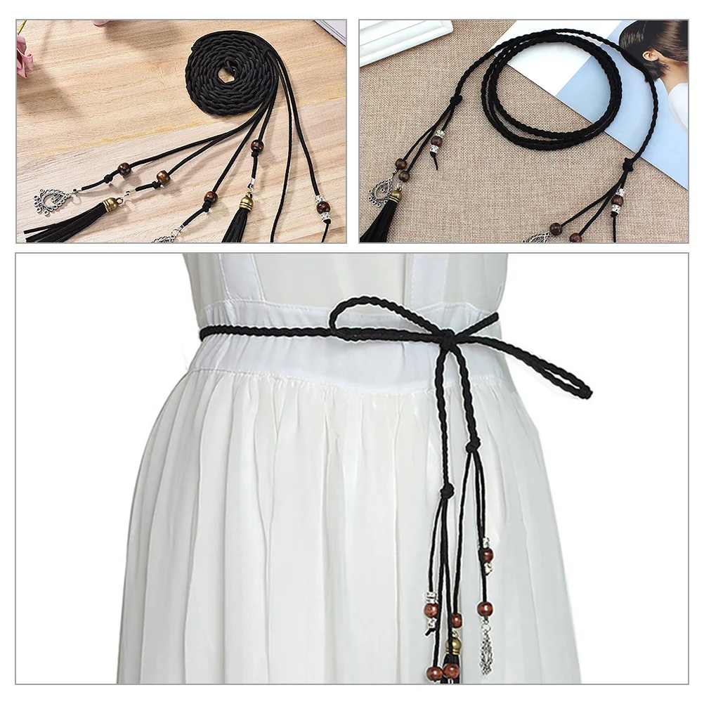 

Elegant Adjustable Women Waist Dress Waist Belt Tassel Belt For Dresses Pants Trousers Costume Accessories For Women