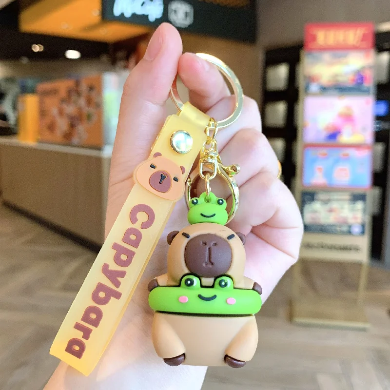 Creative Cartoon Summer Party Keychain Charm Capybara Keychain Exquisite Bag Pendant Keychain & Small Gift