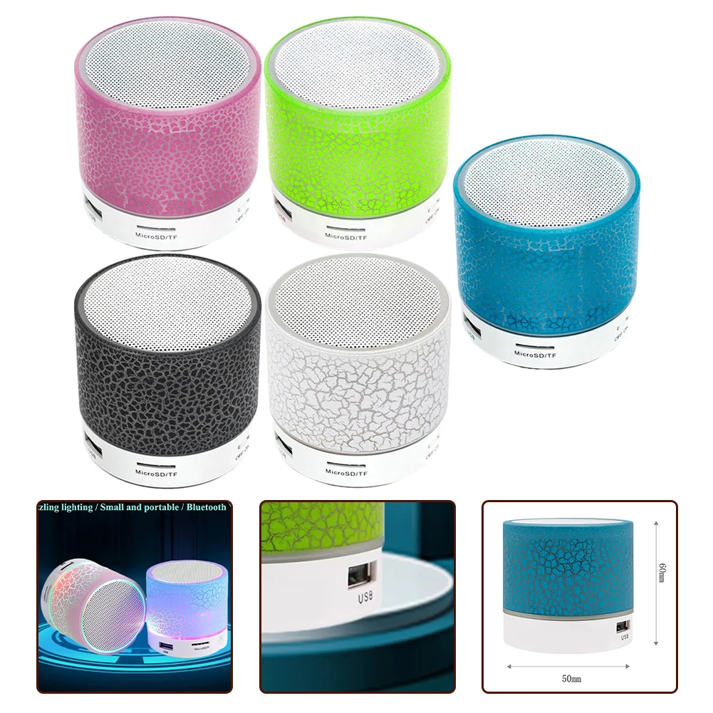 Mini Crack Bluetooth Sound System Mini Crackle Wireless Speaker Portable Speaker Led Luminous Speaker Portable Sound