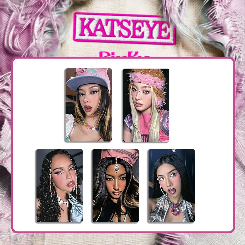

Kpop katseye pinkyup songwriting card series, small card international girl group bonus card, peripheral LOMO card gifts