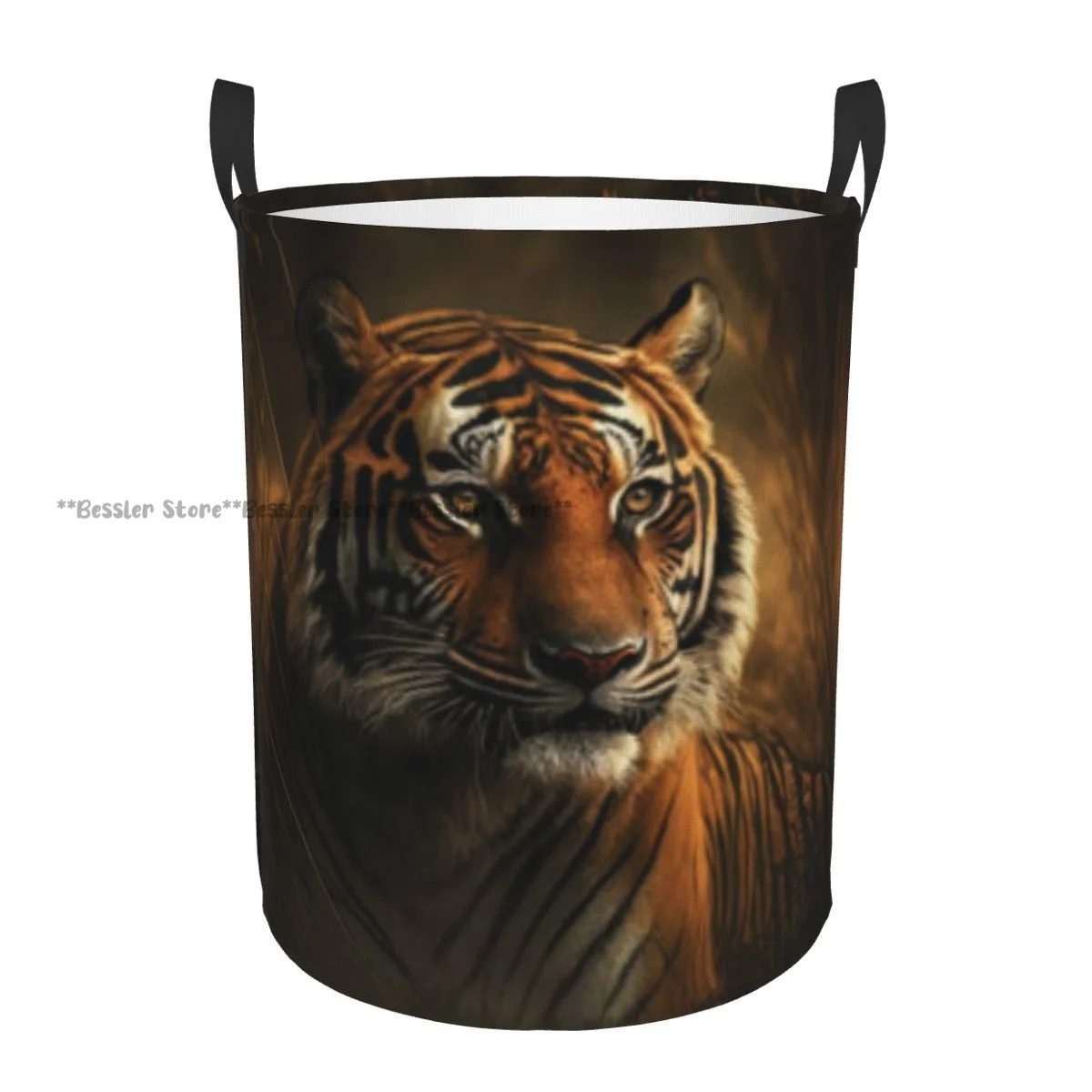 

Foldable Laundry Basket for Dirty Clothes Tiger Storage Hamper