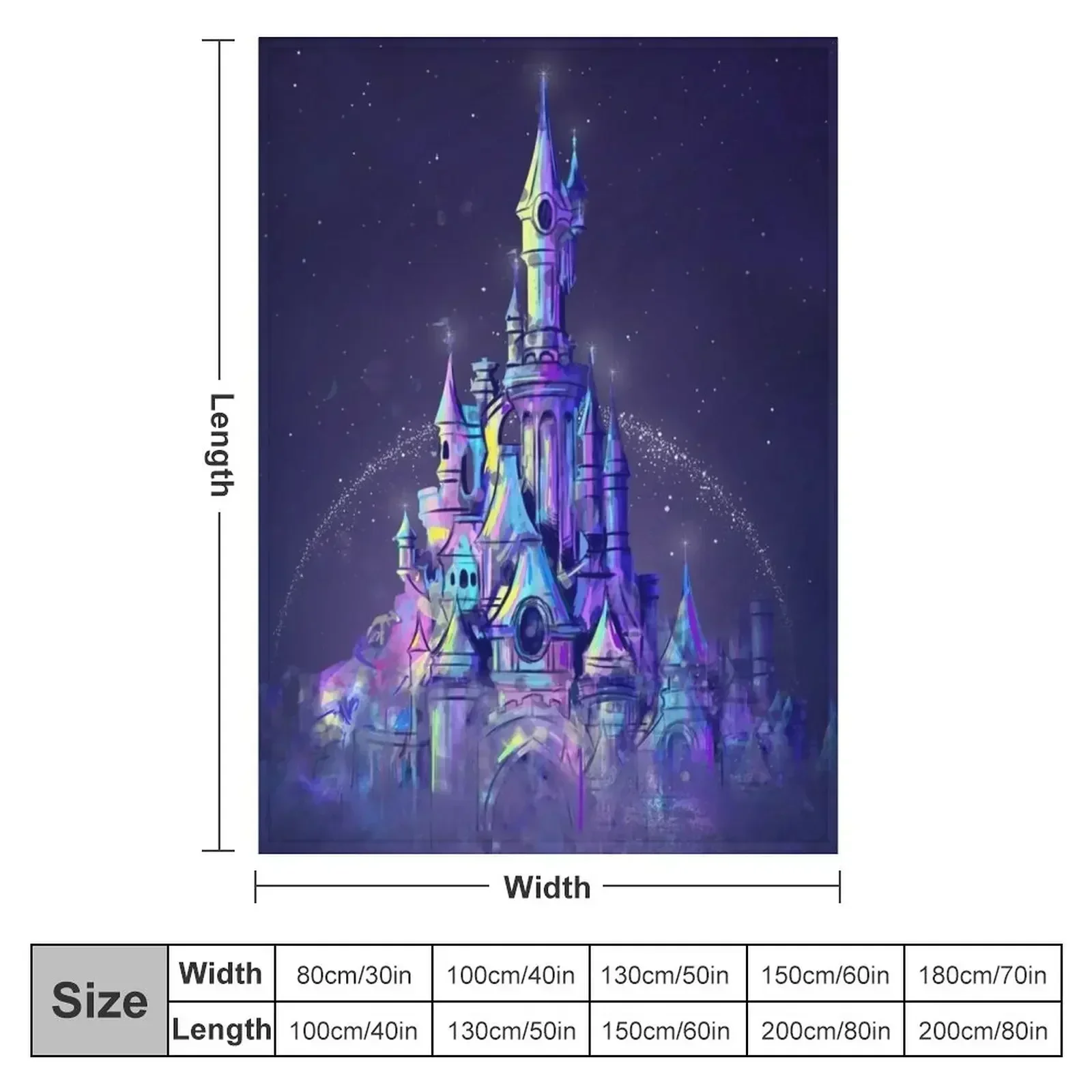 Magic Princess Fairytale Castle Kingdom Throw Blanket Soft Beds Giant Sofa Moving Warm funny gift Blankets