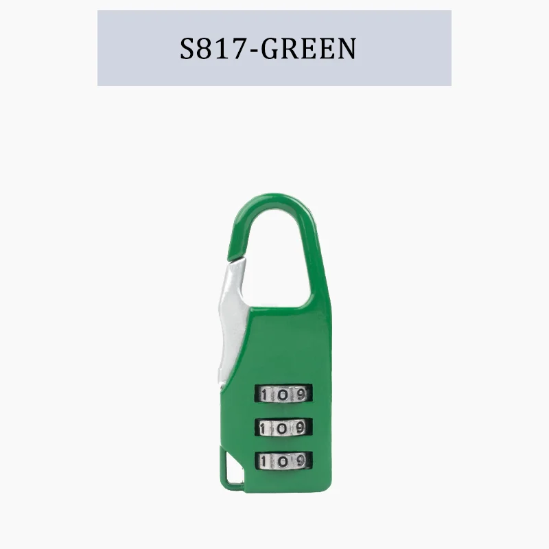 For S817  Mini Luggage Combination Lock  Customs-Approved Travel Padlock  Compact and Portable  Dormitory Locker Lock  Essential
