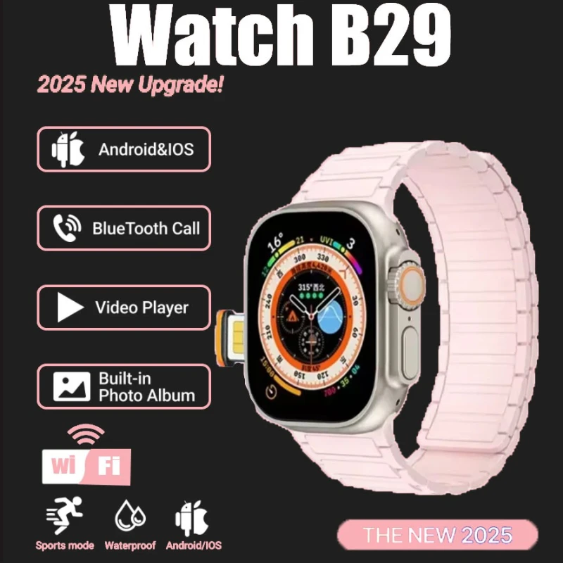 

Новые умные часы 4G All Network B29 включают систему Android S10, GPS-карту, Google Play, шагомер, трекер сна, SIM-карта