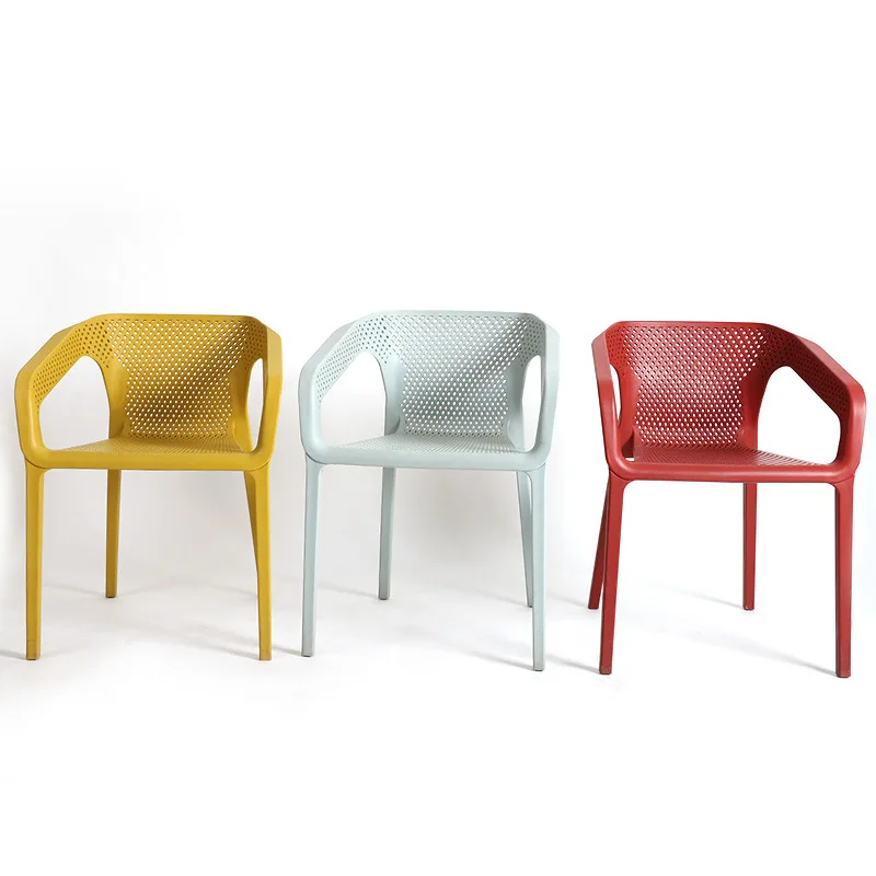 Modern simple plastic dining chair back chair household folding small apartment