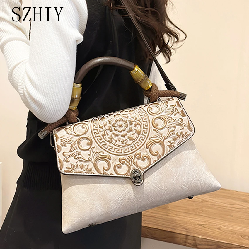 

Luxury Designer Handbag Women Shoulder Bag Medium Size Embossed Printed Crossbody Purse for Girls Classic Office Small Pocket
