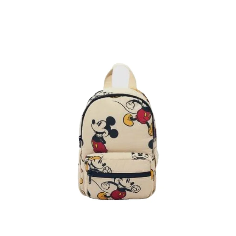 Disney 2024 New Fashionable Mickey Mouse Pattern Children\'s School Bag Cute Mickey Print Lightweight Backpack