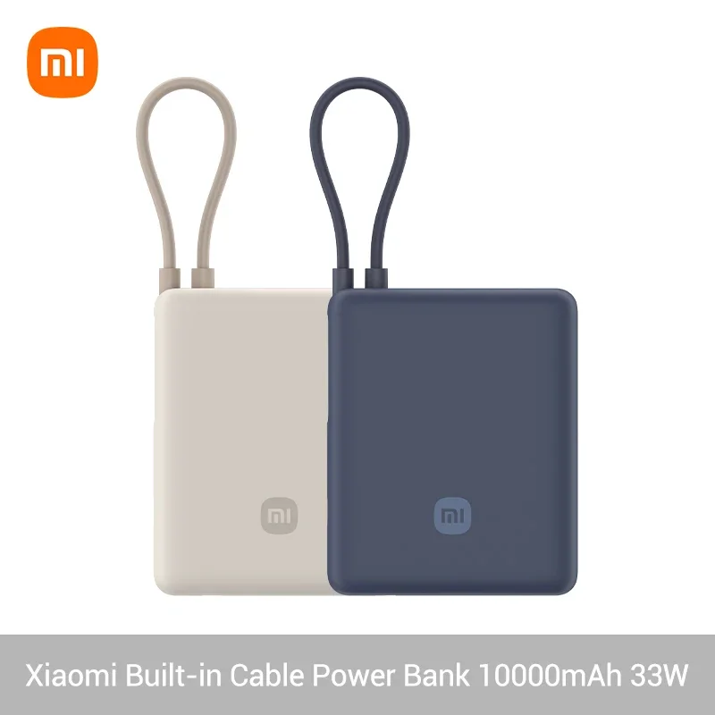 Xiaomi Power Bank 10000mAh 33W PB1033MI USB-C Tweeweg snel opladen Draagbare Powerbank Ingebouwde kabel Zaklader voor Xiaomi