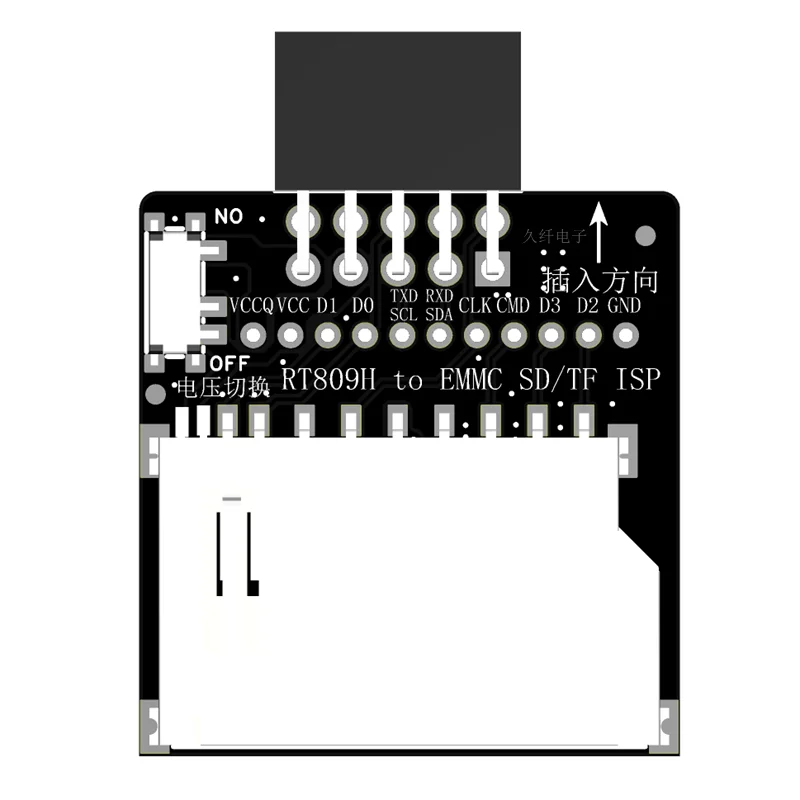 RT809H Programmer_EMMC Programmer_ISP Adapter Board Offline Read and Write Adapter_Compatible with SD_TF Card Holder