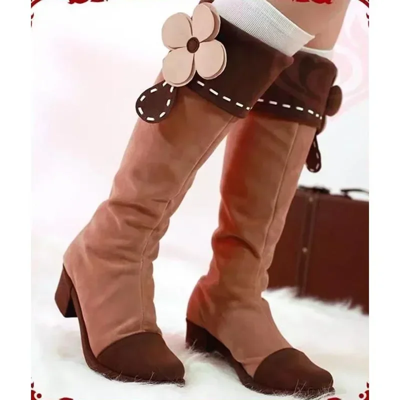 Impact Klee Cosplay Shoes Klee Cosplay Accessories Klee Long Boots Footwear(size 35-41)(Ship Within 3 days)