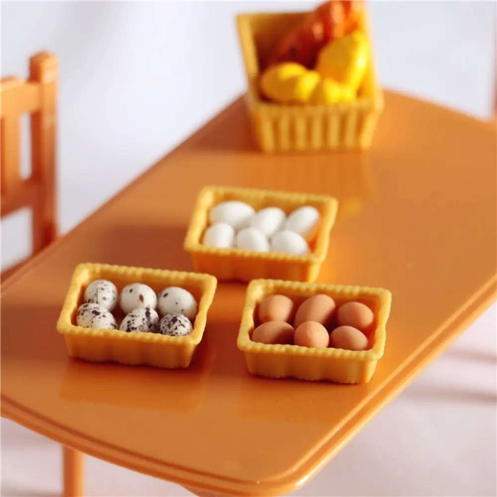 Educação simulação ovos brinquedos simulação comida cozinha decoração casa de bonecas em miniatura diy fingir jogar ovos modelo brinquedo crianças