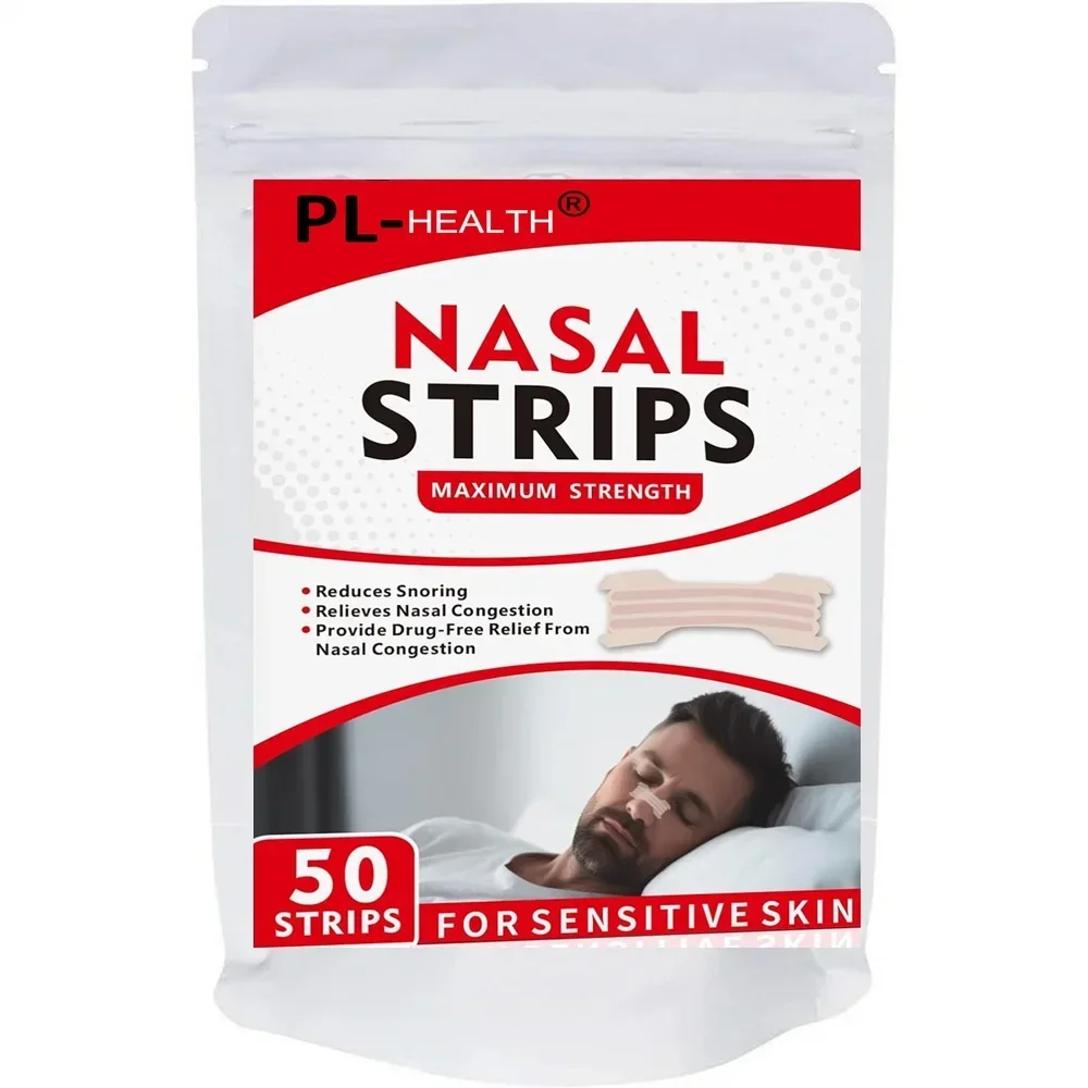 50 Strips Nasal Strips for Snoring and Breathing, Extra Strength Help Stop Snoring and Instant Nasal Congestion Relief