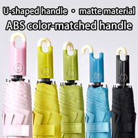 Doughnut Hook Umbrella Black Rubber Automatic Umbrella Buckle Rain Rain Dual Purpose Sunscreen UV Protection Sunshade Umbrella