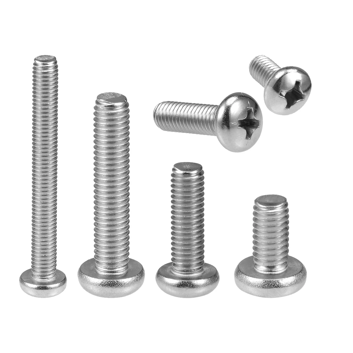 

Uxcell 5-50pcs M5 M6 Cross Phillips Pan Head Screw 304 Stainless Steel Machine Screws Fasteners Bolts 6-100mm Length