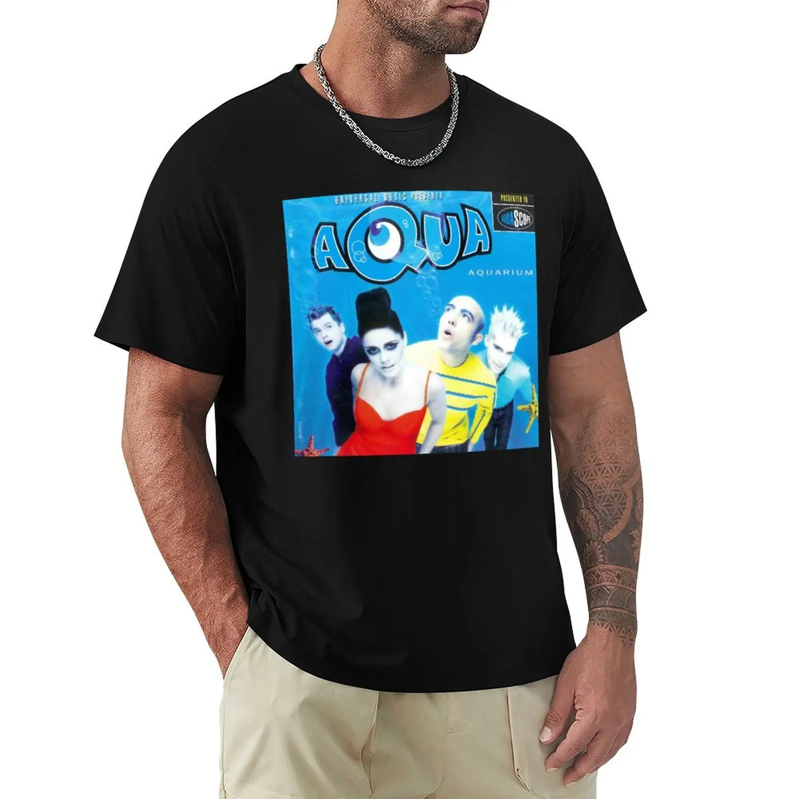 

Aqua Aquarium Album Cover T-Shirt hippie clothes oversize t-shirts man affliction shirts mens tall t shirts