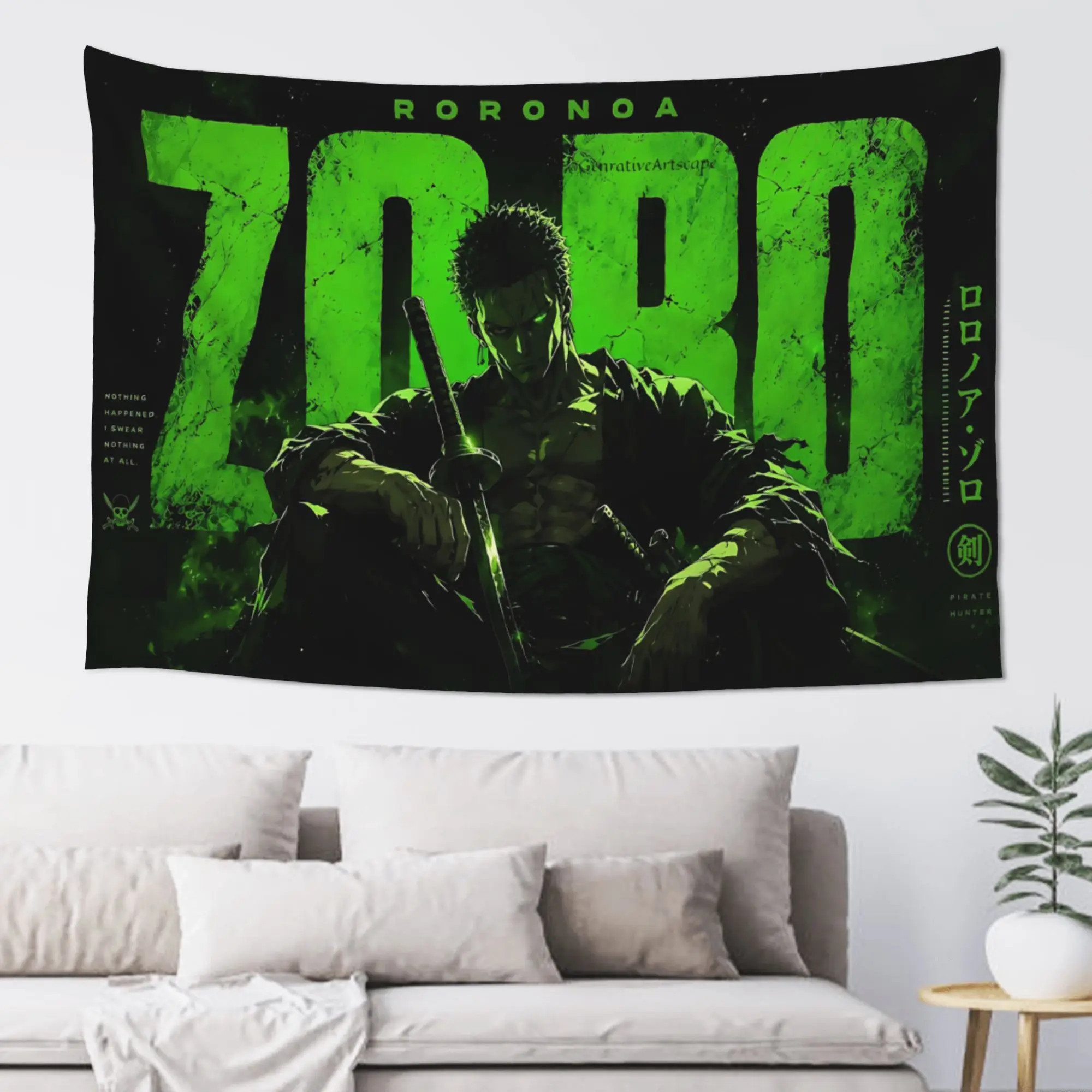Cutecore Anime One Pieces Tapestry Bedroom Decoration  Wall Hanging Blanket Tapestry Cool Stuff For Room