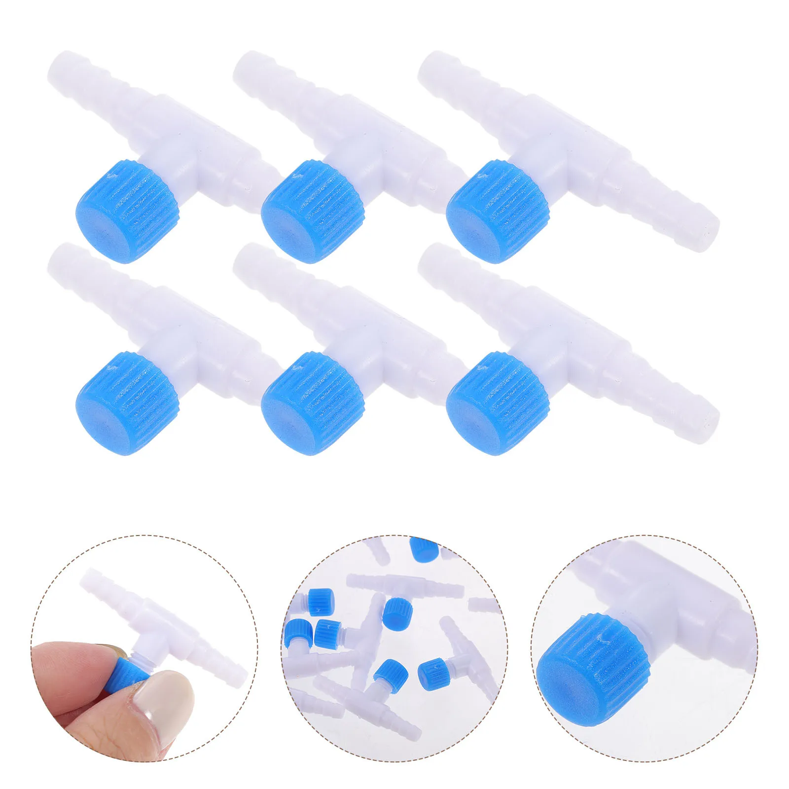 

30Pcs Mini Inline Aquarium Air Valves Durable Plastic Tubing Connector Fish Tank Control Valves Professional Aquarium Regulator