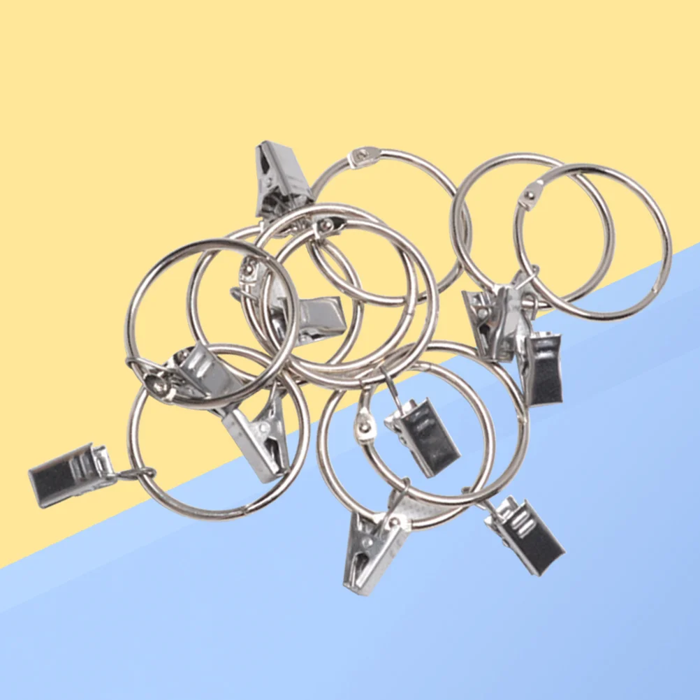 

40pcs 38mm Curtain Loop Clasp Stainless Steel Curtain Hanging Open Ring Clips Hook curtain clips open curtain clips