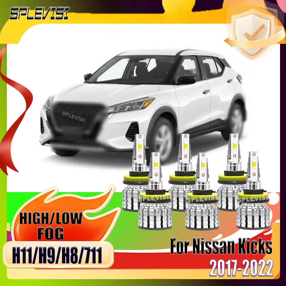

H11 Plug and Play Car Light LED Headlight Foglamp Bulbs Combo 3 Years Warranty For Nissan Kicks 2017 2018 2019 2020 2021 2022
